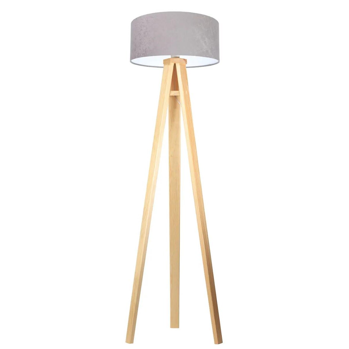 Lampa stojąca HOME 40 szara/biała/sosna