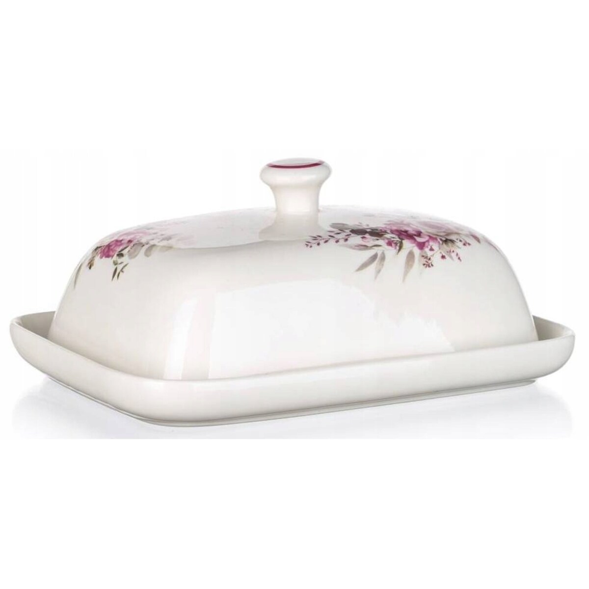 MASELNICZKA CERAMIKA na masło pojemnik w róże kwiaty na prezent kuchenne