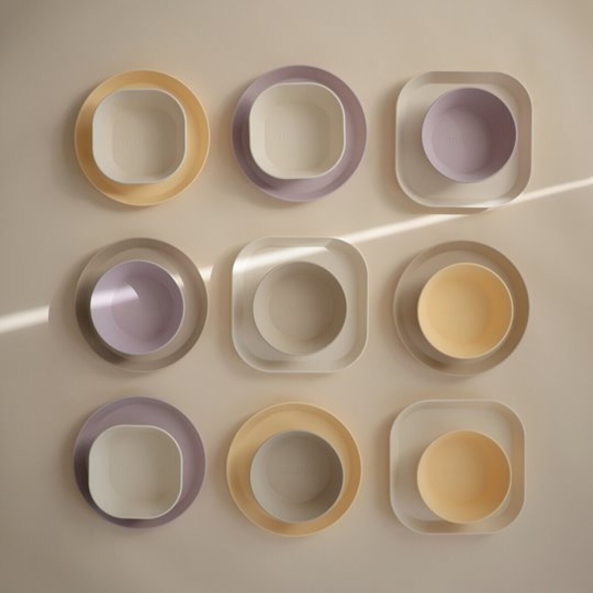Mushie Miseczki dla dzieci okrągłe 2-pak Soft Lilac