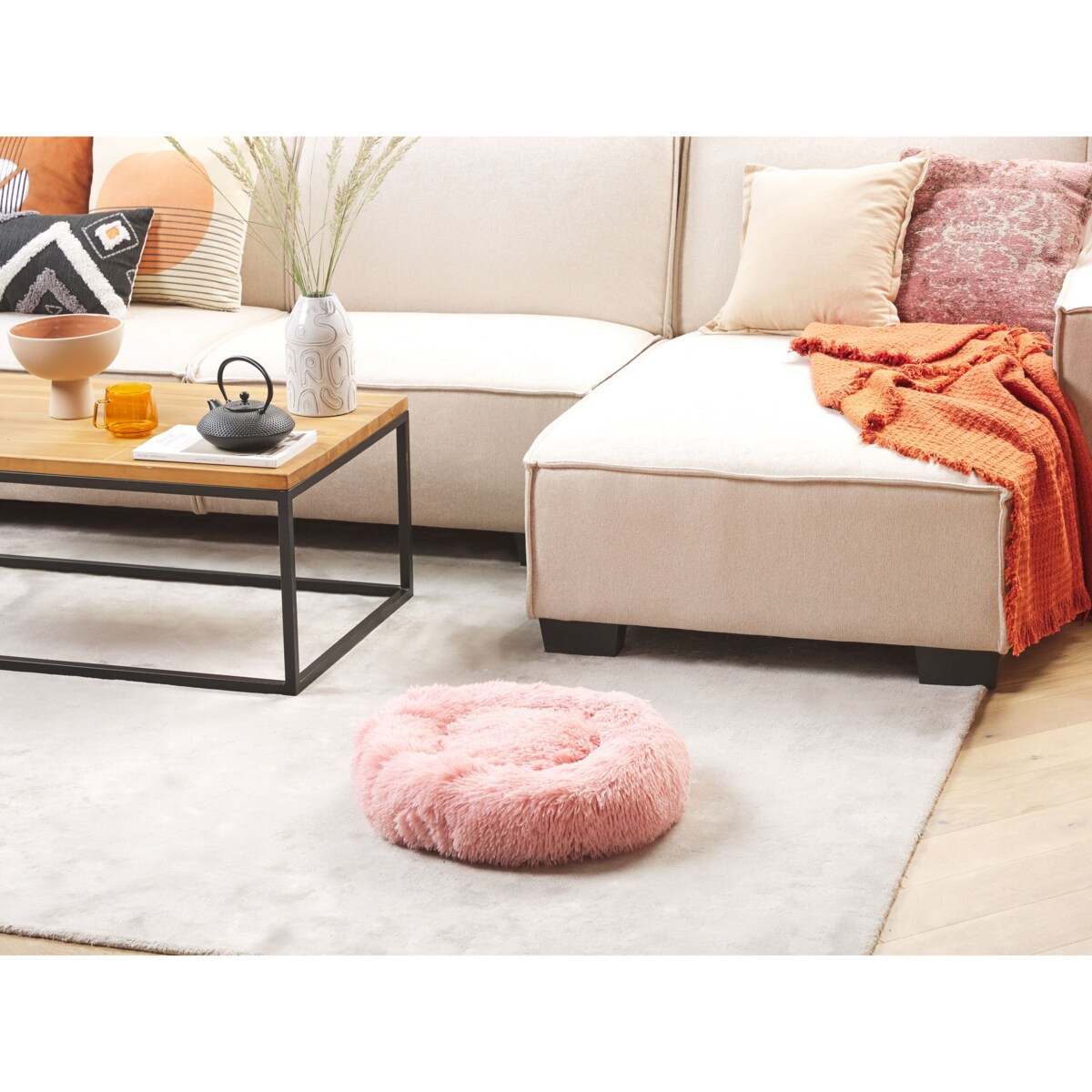 Legowisko 50 x 50 cm różowe KULU