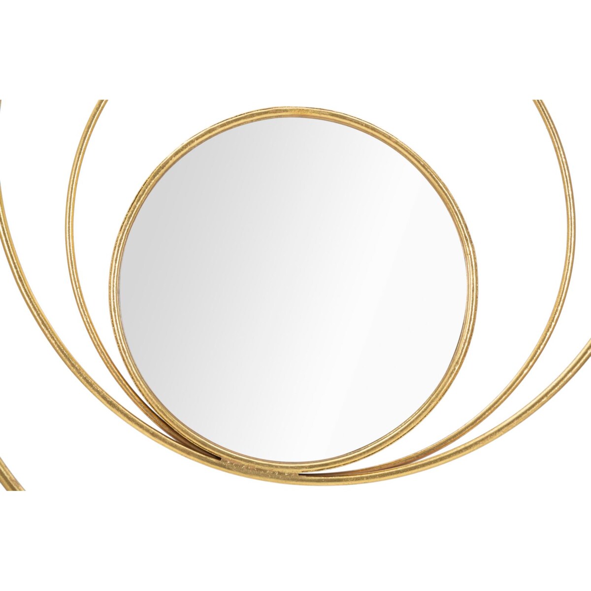 Lustro ścienne Arc Glam, kolor złoty, żelazo i płyta MDF, 80 x 3,5 x 80 cm, do salonu i przedpokoju, Mauro Ferretti