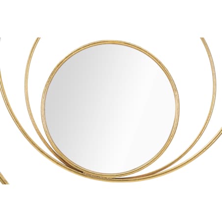 Lustro ścienne Arc Glam, kolor złoty, żelazo i płyta MDF, 80 x 3,5 x 80 cm, do salonu i przedpokoju, Mauro Ferretti