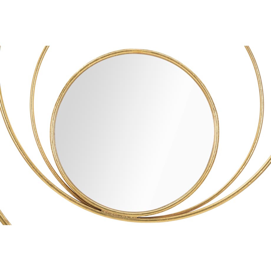 Lustro ścienne Arc Glam, kolor złoty, żelazo i płyta MDF, 80 x 3,5 x 80 cm, do salonu i przedpokoju, Mauro Ferretti