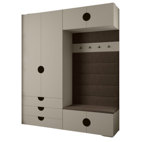 Garderoba do przedpokoju INOVA 4 Z12 kaszmir+czarny+manila04