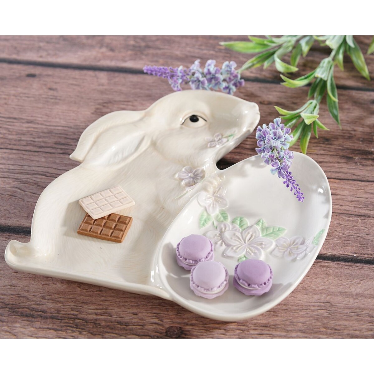 VILLA ITALIA Talerz wielkanocny Zając z pisanką 23 cm BUNNY