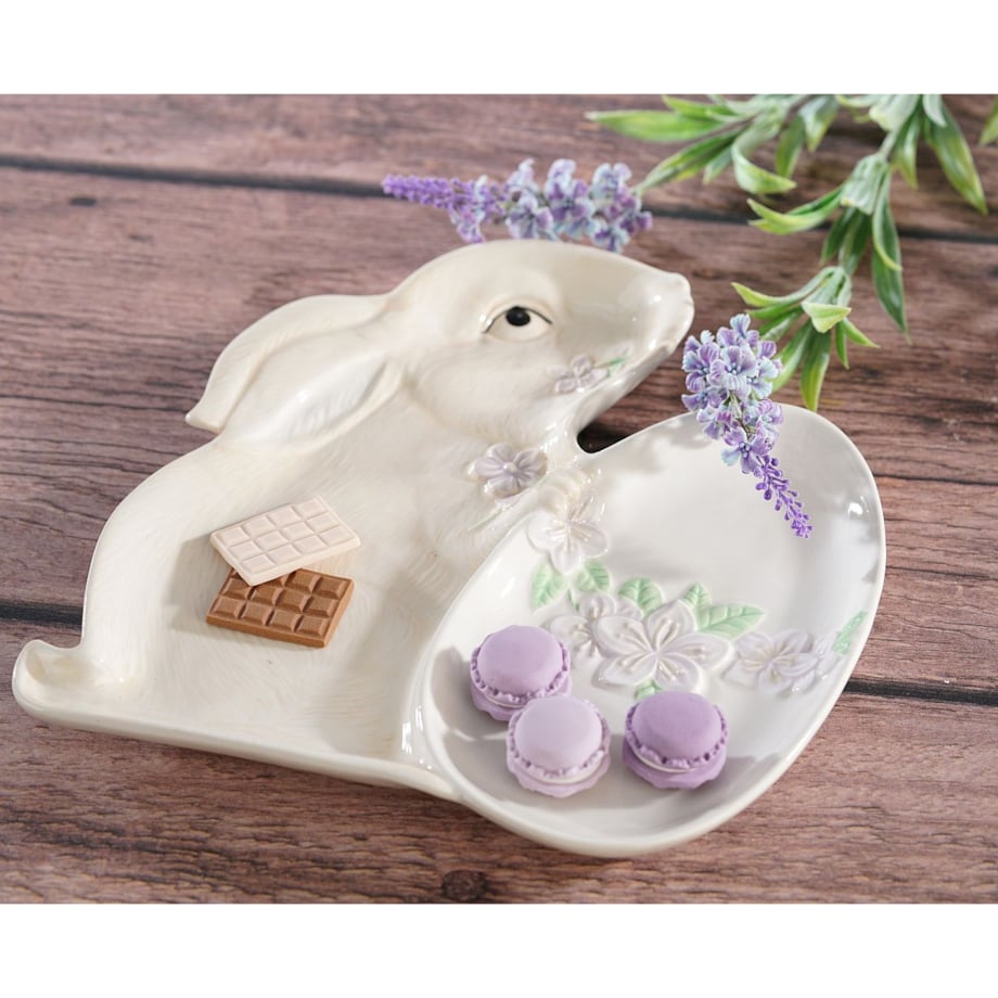 VILLA ITALIA Talerz wielkanocny Zając z pisanką 23 cm BUNNY