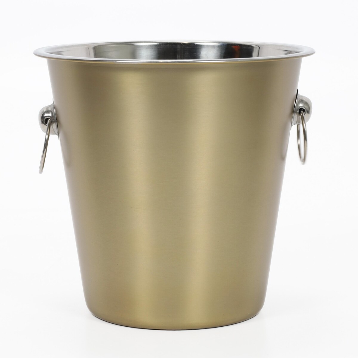 Cooler wiaderko CHAMP, kolor złoty, stal nierdzewna