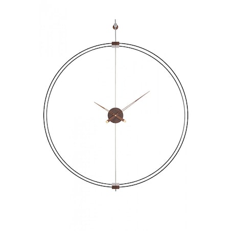 Zegar ścienny Doble Ring DW8211-90 obręcz drewno mosiądz, King Home