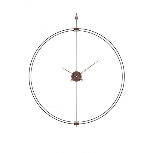 Zegar ścienny Doble Ring DW8211-90 obręcz drewno mosiądz, King Home