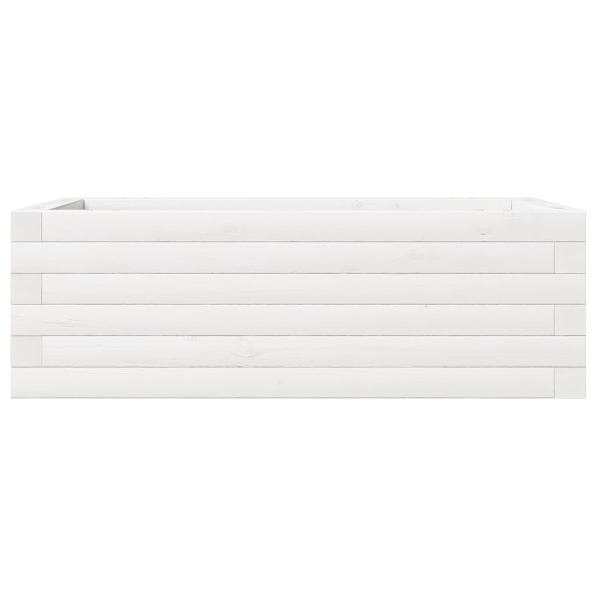 vidaXL Donica ogrodowa, biała, 70x40x23 cm, lite drewno sosnowe