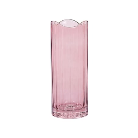 Wazon na kwiaty szklany 30 cm różowy PERDIKI