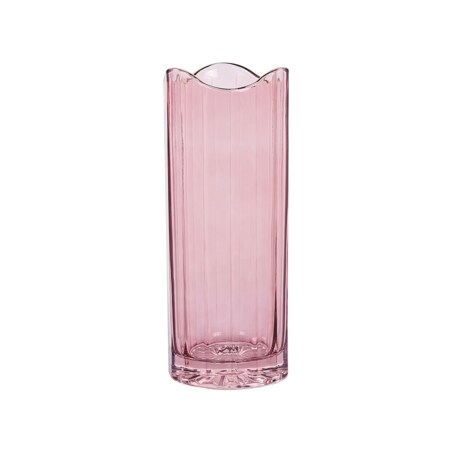 Wazon na kwiaty szklany 30 cm różowy PERDIKI