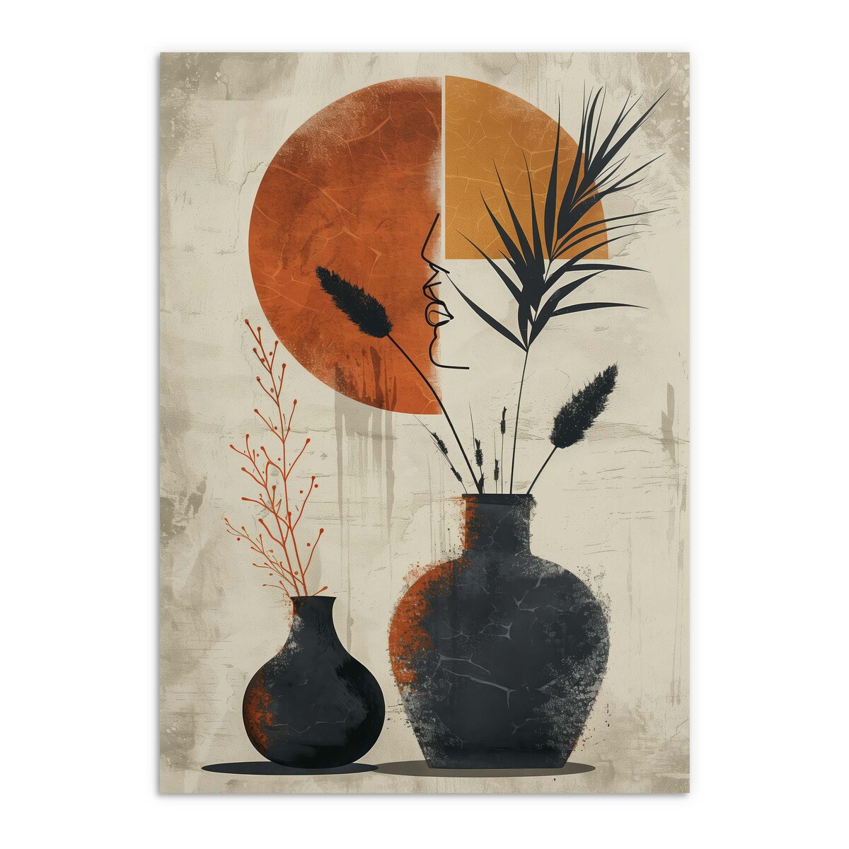 Plakat ścienny Obraz Nowoczesna Grafika na ścianę sypialni Twarz Kobieta