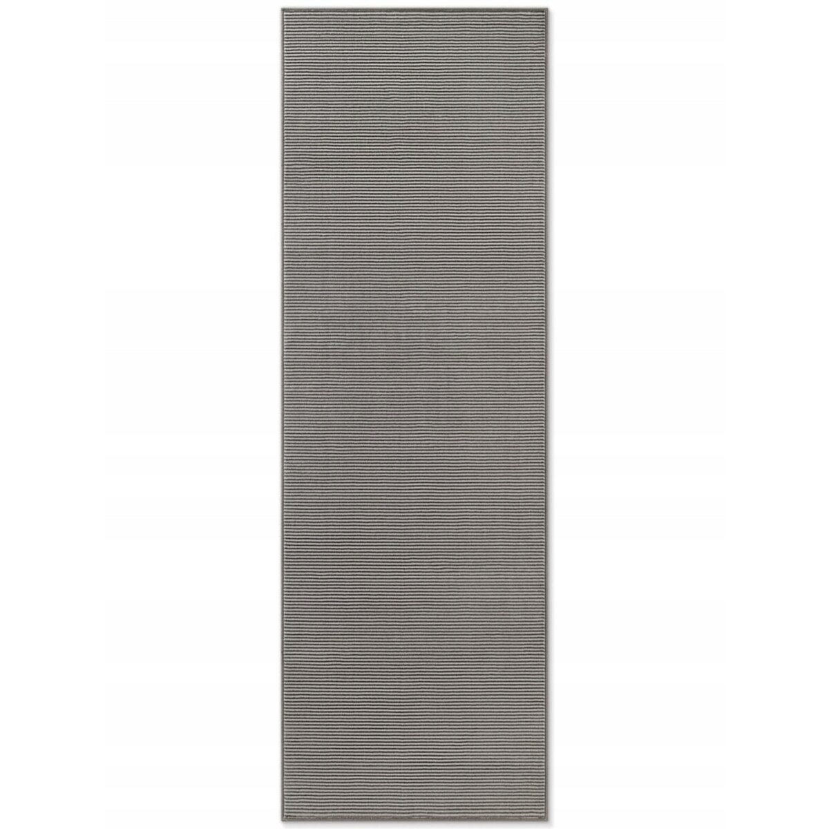 Chodnik pluszowy do korytarza 80x240cm, grafitowo kremowy nowoczesny wzór