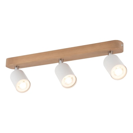Lampa sufitowa nad stół Top Wood 3296 TK Lighting potrójna drewniana biała