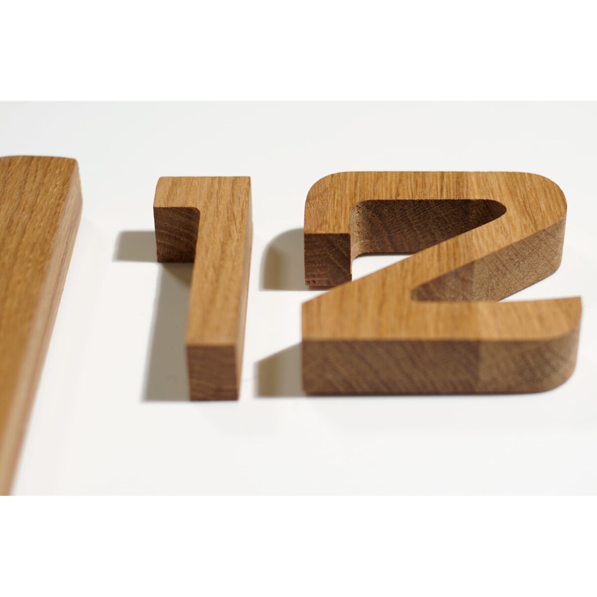 Drewniany zegar ścienny dębowy LAMELE 60cm