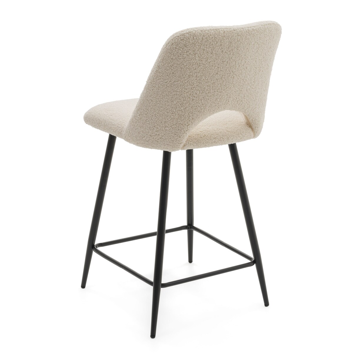 HOKER TAPICEROWANY BOUCLE TEDDY DO SALONU JADALNI BAROWY NOWOCZESNY ORO JASNOBEŻOWY