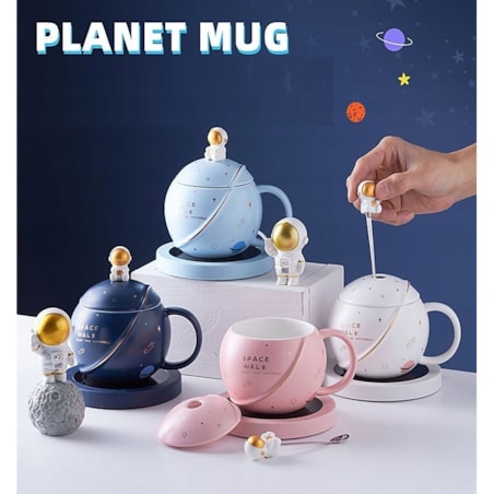 ZESTAW KUBEK Z PODGRZEWACZEM + Łyżka + Kabel USB PREZENT KUBEK ŚWIĄTECZNY