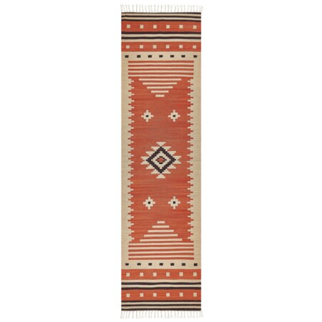 Dywan bawełniany kilim 80 x 300 cm pomarańczowy GAVAR