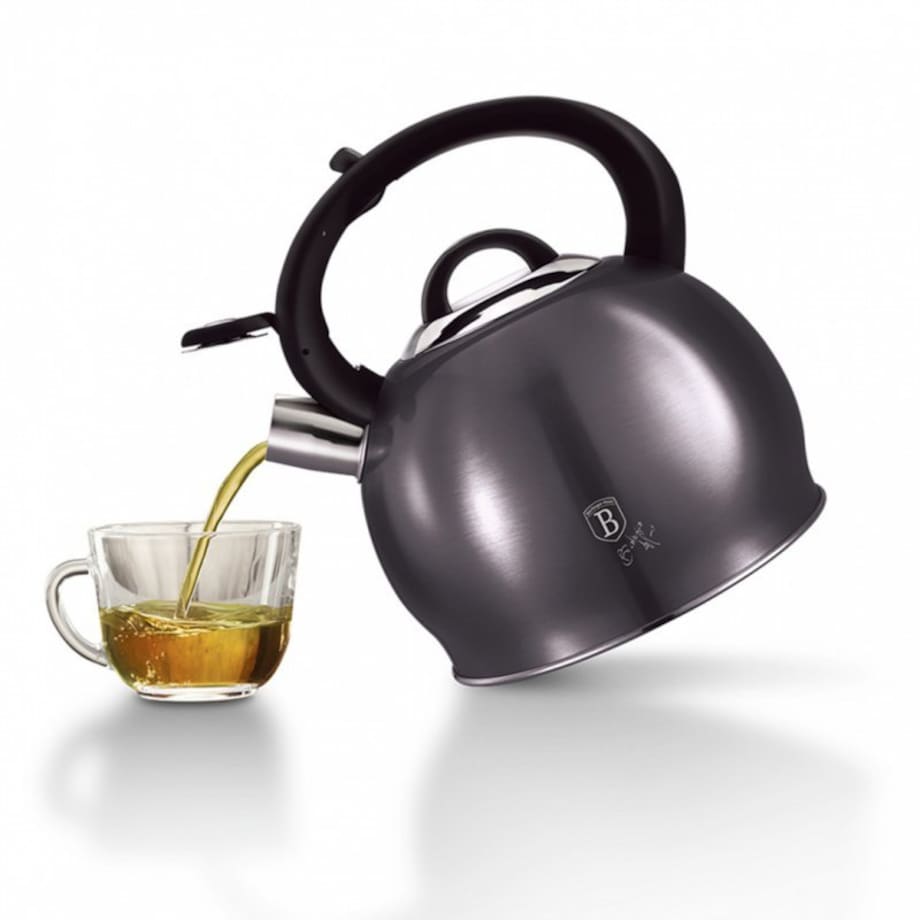 Czajnik stalowy z gwizdkiem 3.0L indukcja BERLINGER HAUS Carbon Pro