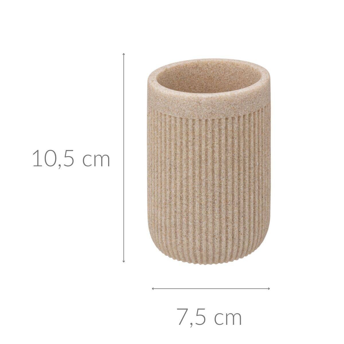 Pojemnik na szczoteczki do zębów, ONYX, łupek, Ø 7 cm