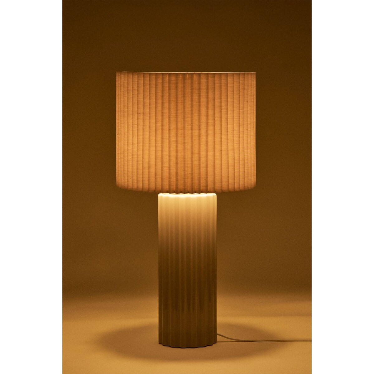 Lampa stołowa z ceramiki i tkaniny Marvila 60 cm