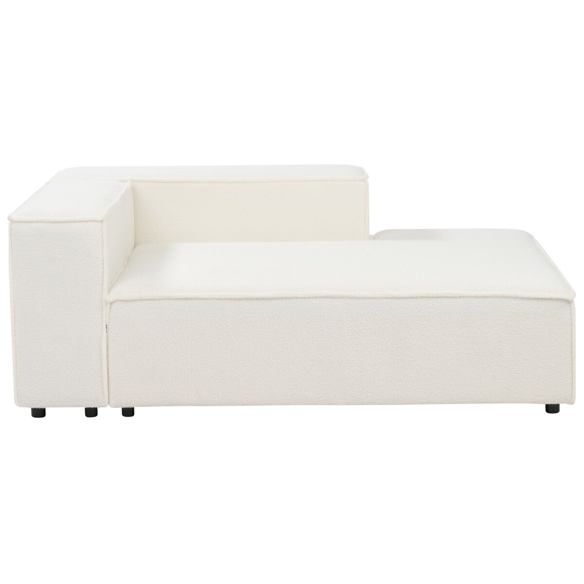 Narożnik modułowy ARDAL Boucle Biały dla 3 osób Lewostronny