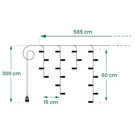 Kurtyna Led Całoroczna Sterowana Aplikacją Dekoracja Świetlna 200 Girlanda