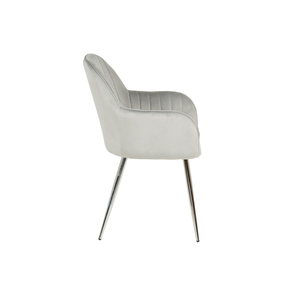 KRZESŁO TAPICEROWANE VELVET WELUR DO SALONU JADALNI KUCHNI SZARE MIA CHROM