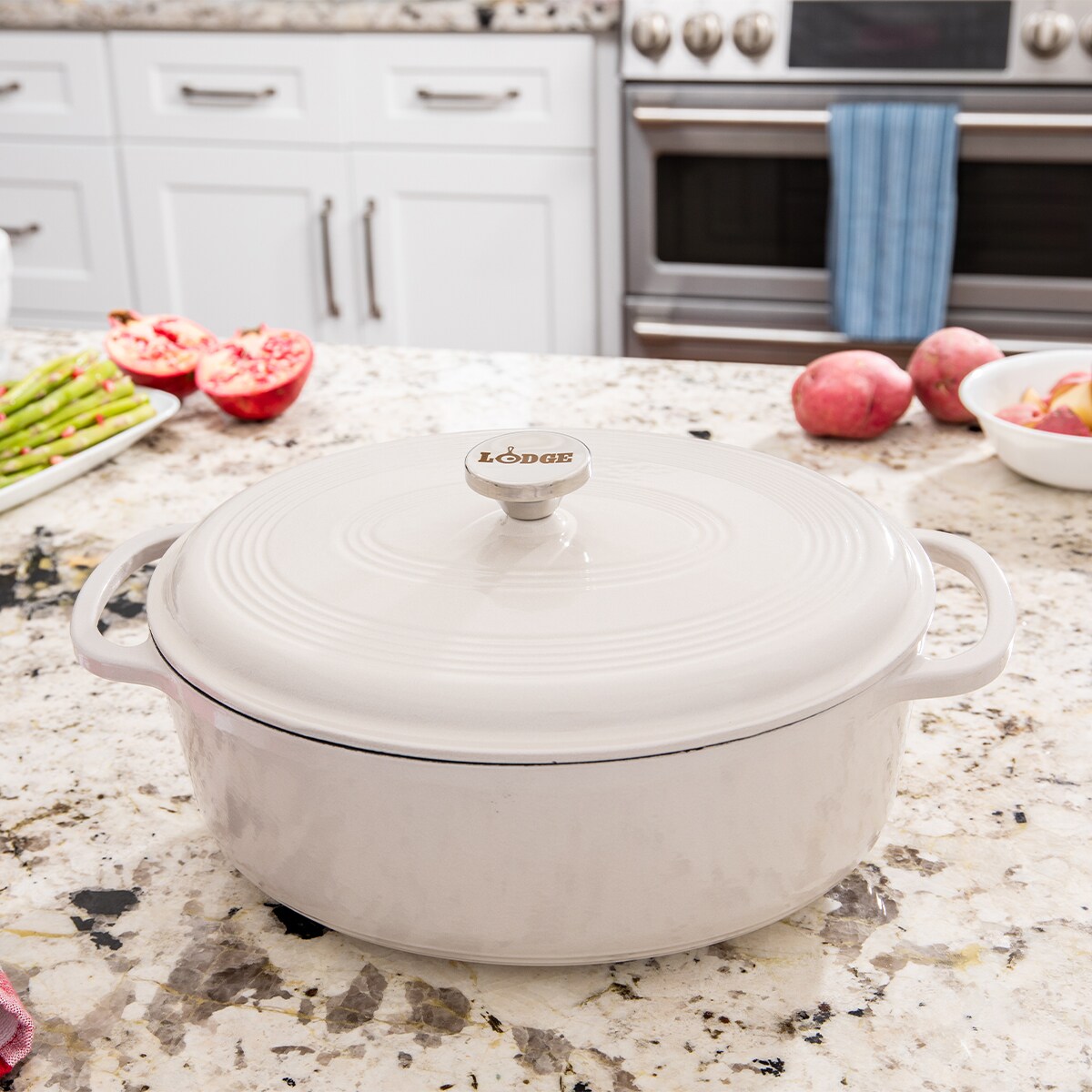 Garnek gęsiarka żeliwny emaliowany 6,6 l Oyster / Lodge