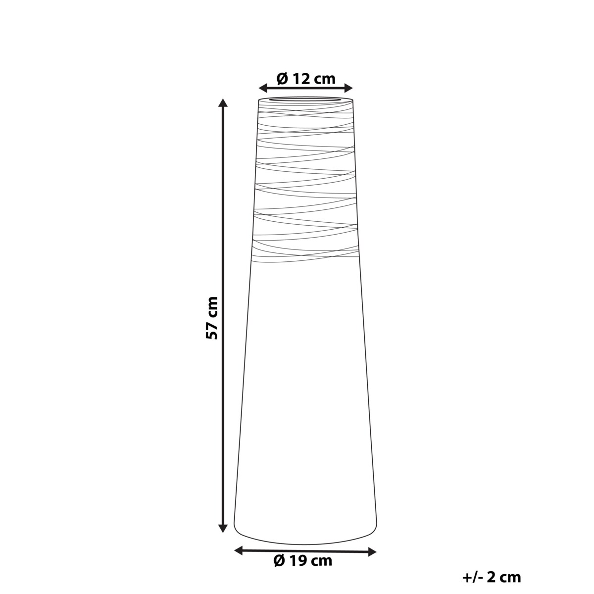 Wazon dekoracyjny z terakoty biały TARRAGONA