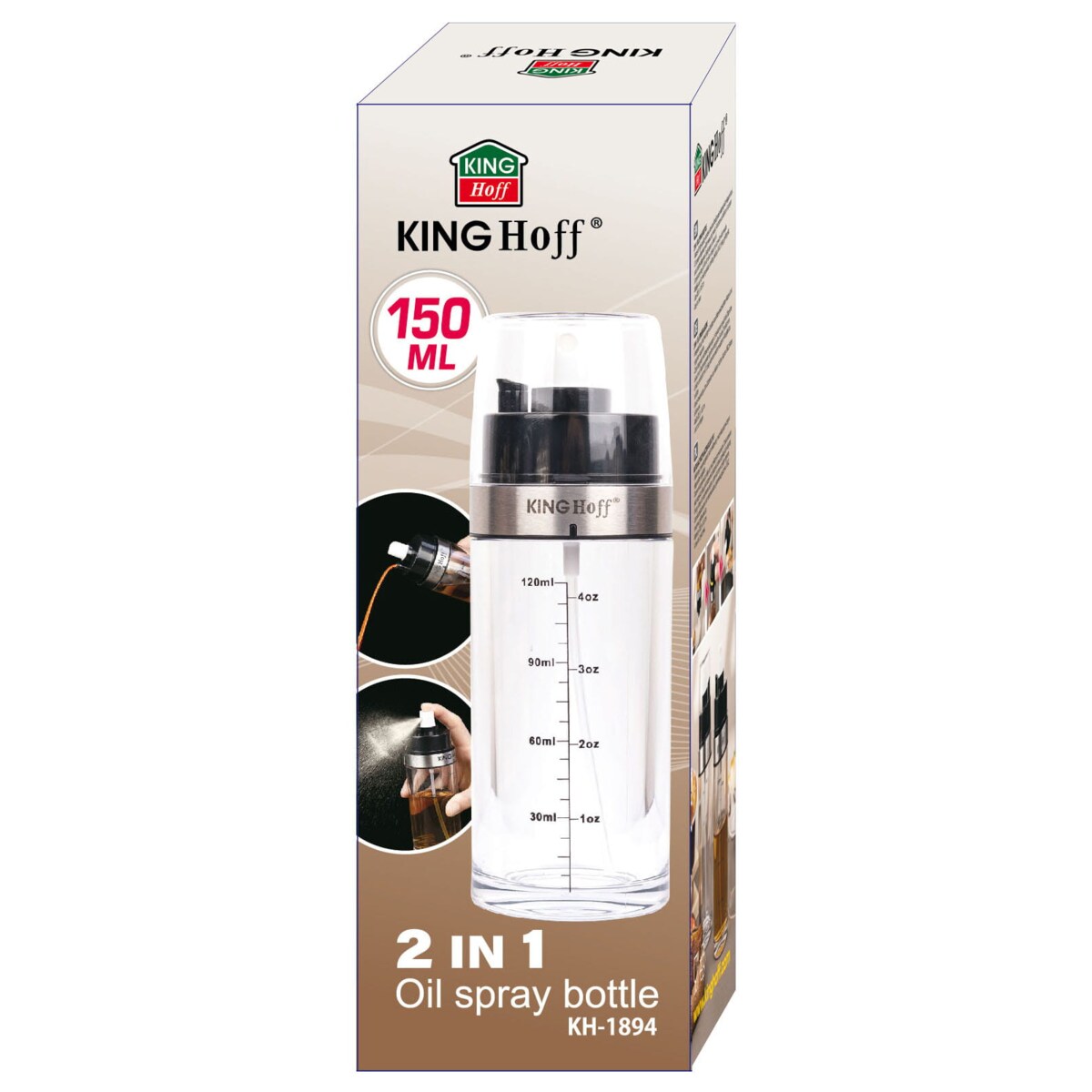 Atomizer spryskiwacz do oleju oliwy octu 2w1 150ml KINGHOFF