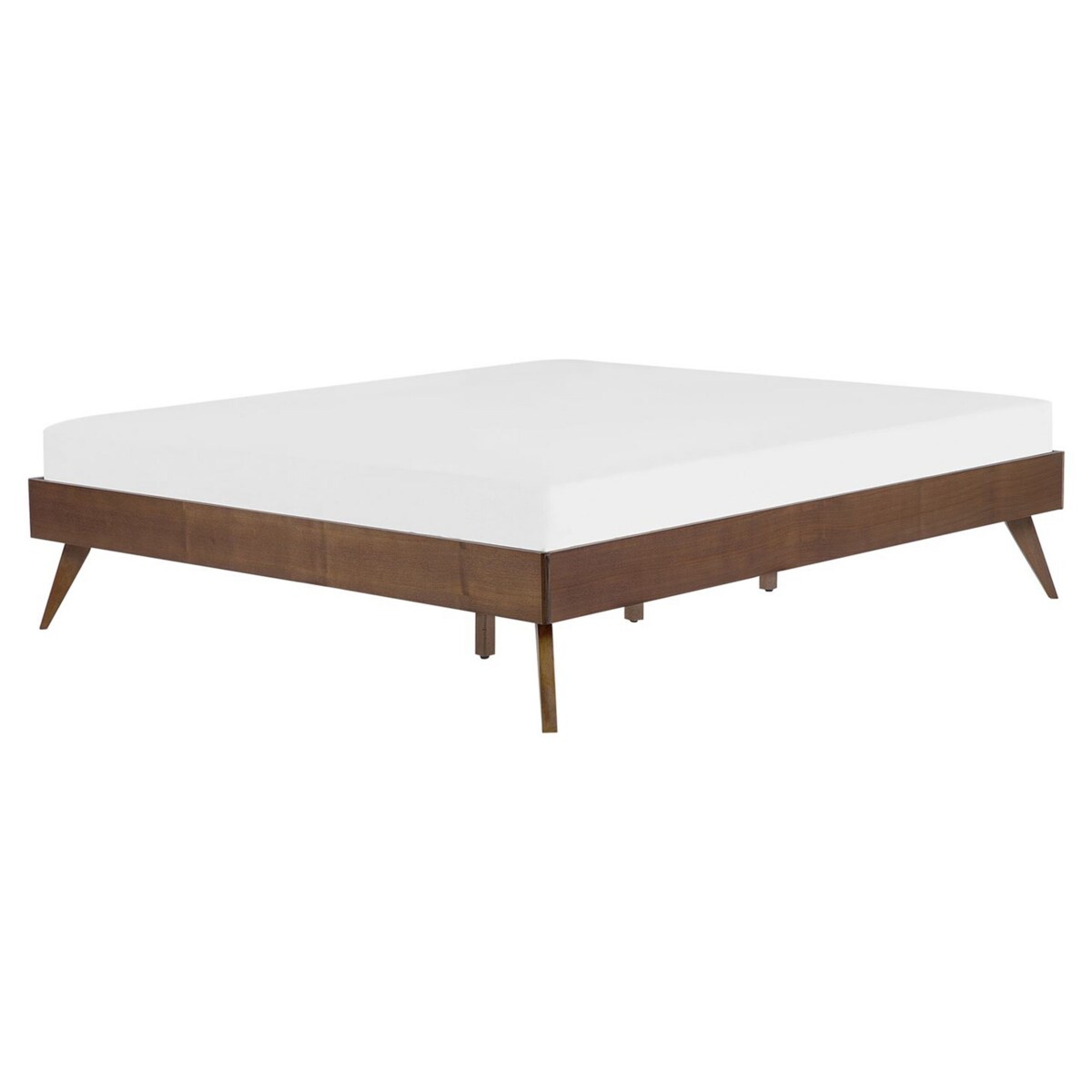 Łóżko drewniane 160 x 200 cm ciemne drewno BERRIC