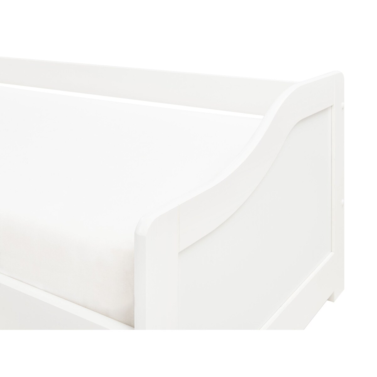 Łóżko wysuwane drewniane 90 x 200 cm białe LUNERAY