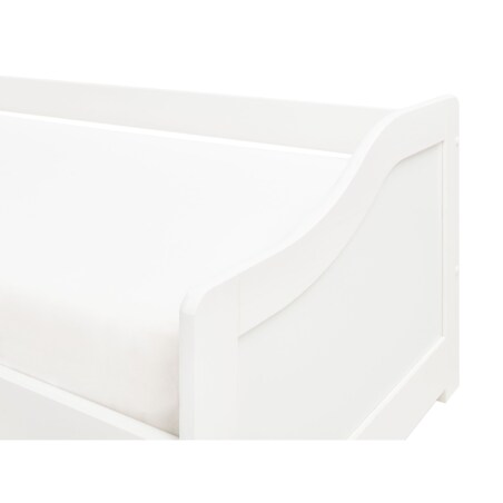 Łóżko wysuwane drewniane 90 x 200 cm białe LUNERAY