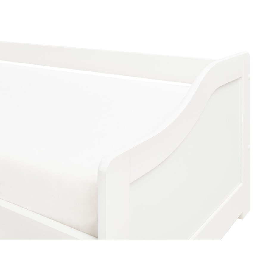 Łóżko wysuwane drewniane 90 x 200 cm białe LUNERAY