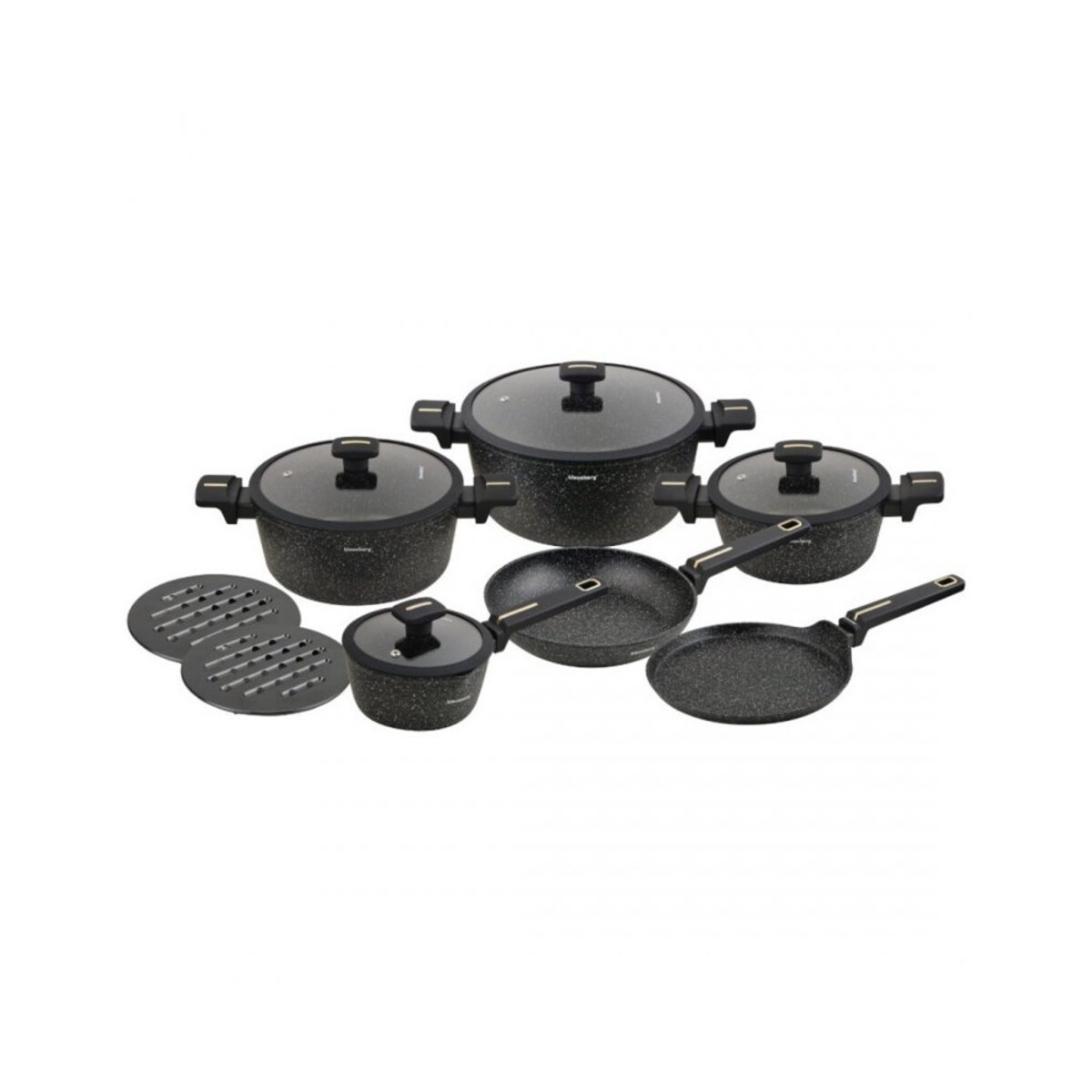 Klausberg zestaw 12 garnków marmurkowych 63911