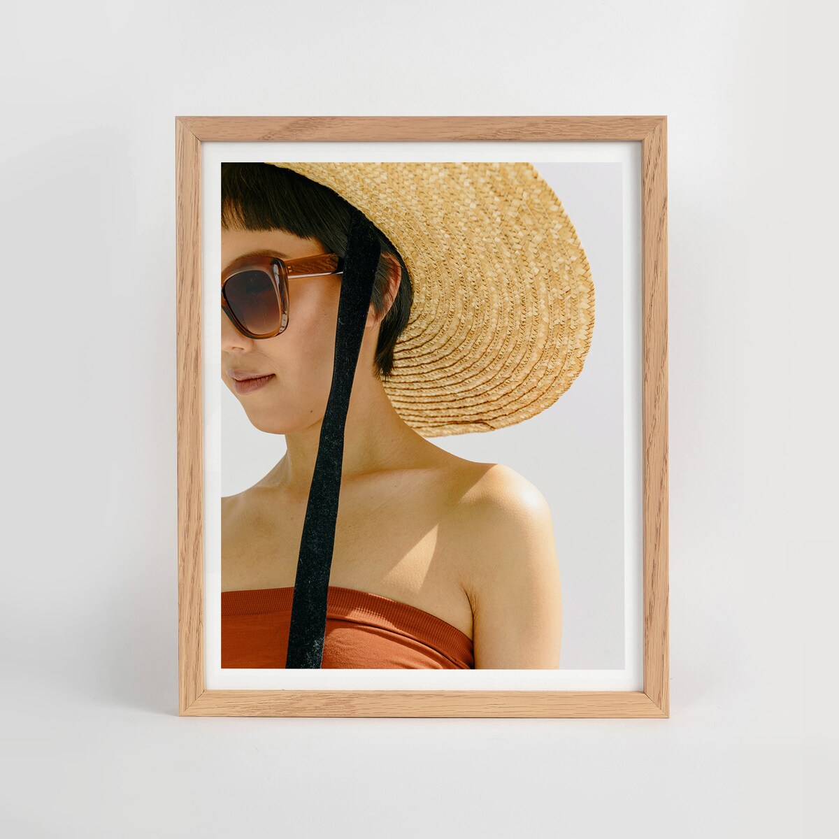 Ramka na zdjęcia 24x30 cm ramka drewniana dębowa naturalna foto ramka z litego drewna dębowego prostokątna OAK FRAMAI