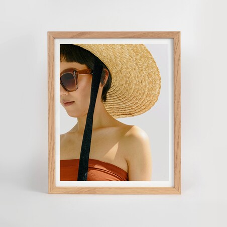 Ramka na zdjęcia 24x30 cm ramka drewniana dębowa naturalna foto ramka z litego drewna dębowego prostokątna OAK FRAMAI