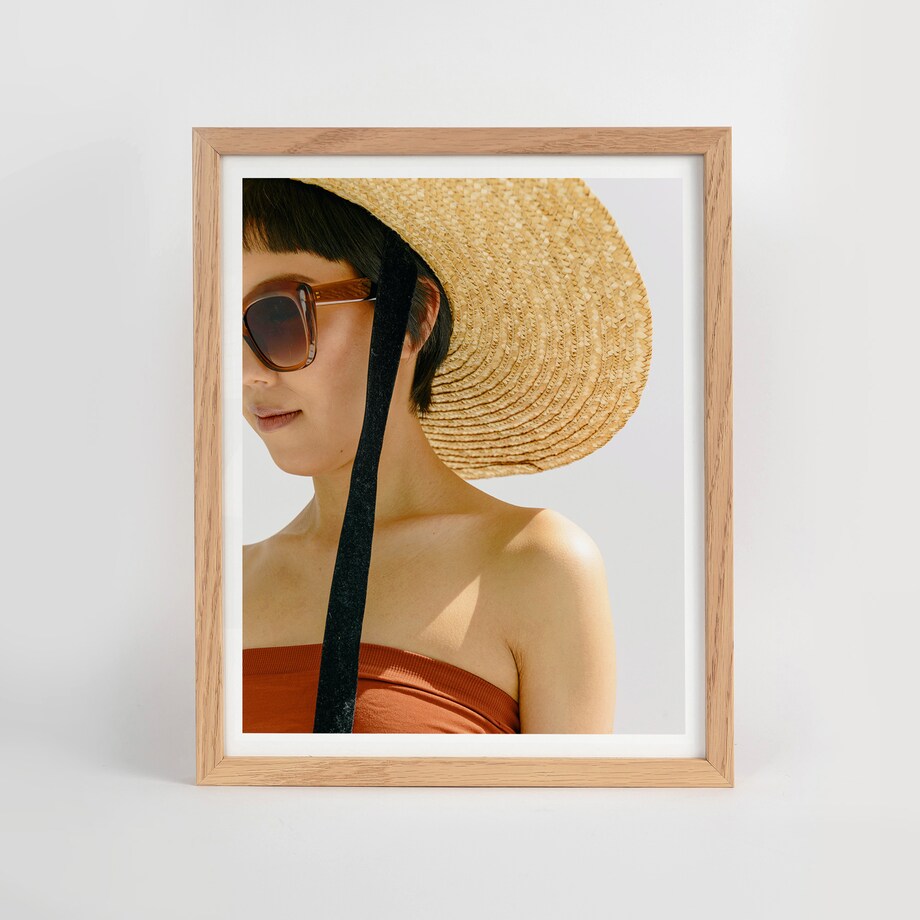 Ramka na zdjęcia 24x30 cm ramka drewniana dębowa naturalna foto ramka z litego drewna dębowego prostokątna OAK FRAMAI