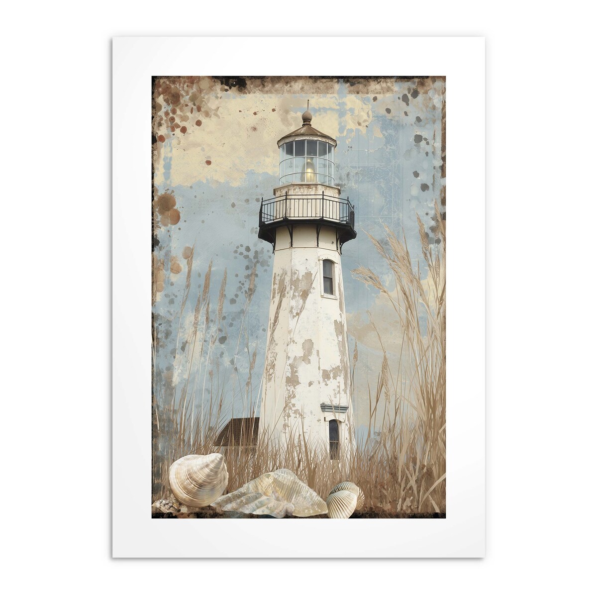 Obraz Plakat z Latarnią morską Dekoracja Vintage na ścianę do salonu