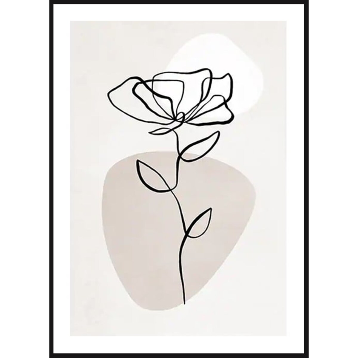 Poster Story, Plakat, Obraz - Róża w Konturach, wymiary 60 x 84 cm