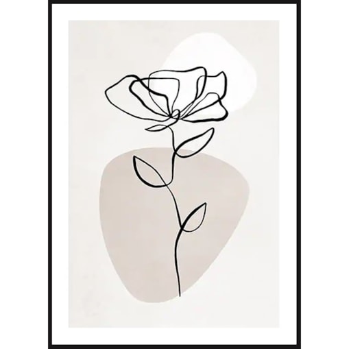 Poster Story, Plakat, Obraz - Róża w Konturach, wymiary 60 x 84 cm