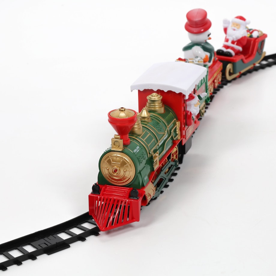 Kolejka świąteczna pod choinkę, 698 cm, 39 elementów