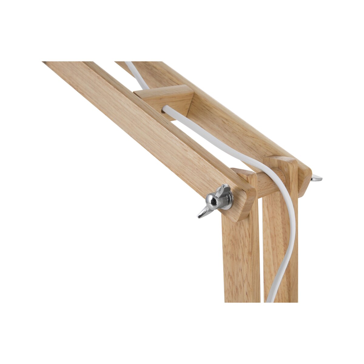 Lampka biurkowa regulowana drewniana biała SALADO