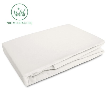 Prześcieradło flanela z gumką 140x200 kolor ecru