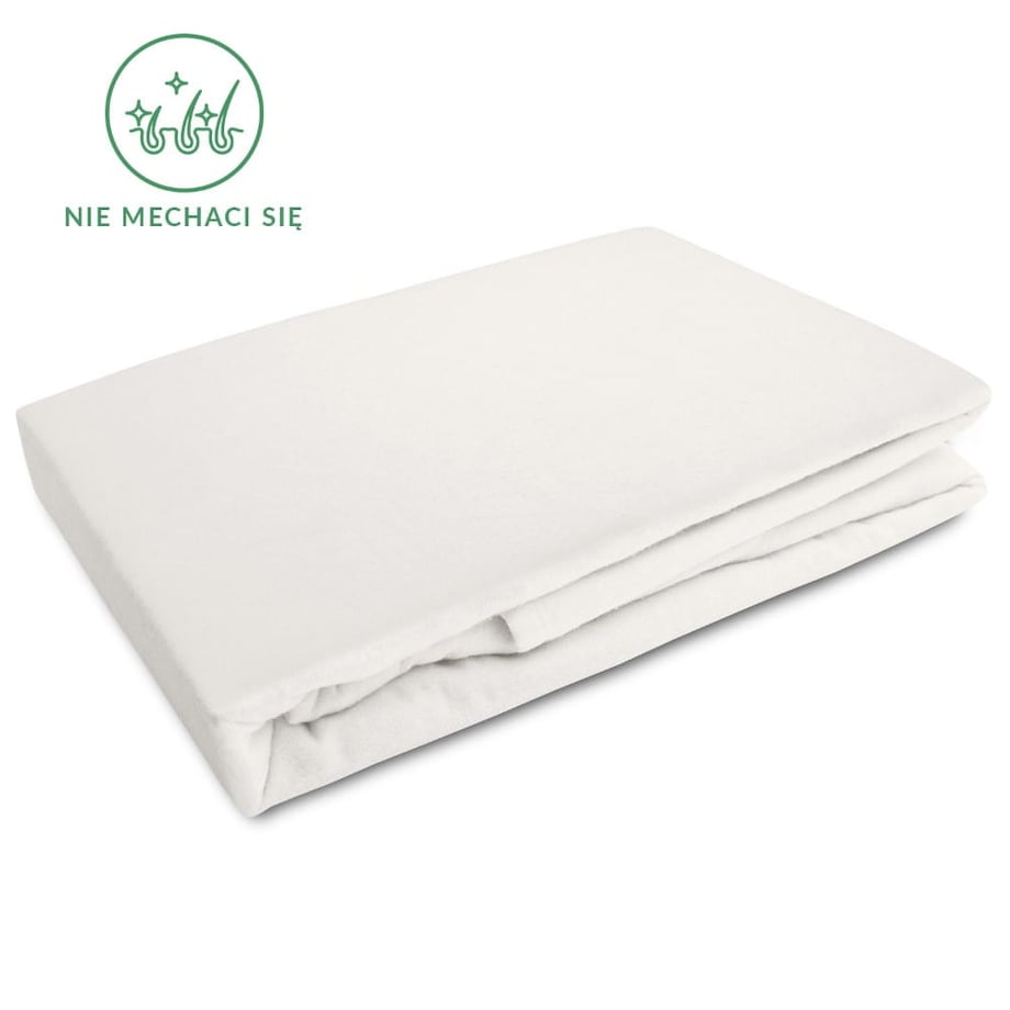 Prześcieradło flanela z gumką 140x200 kolor ecru