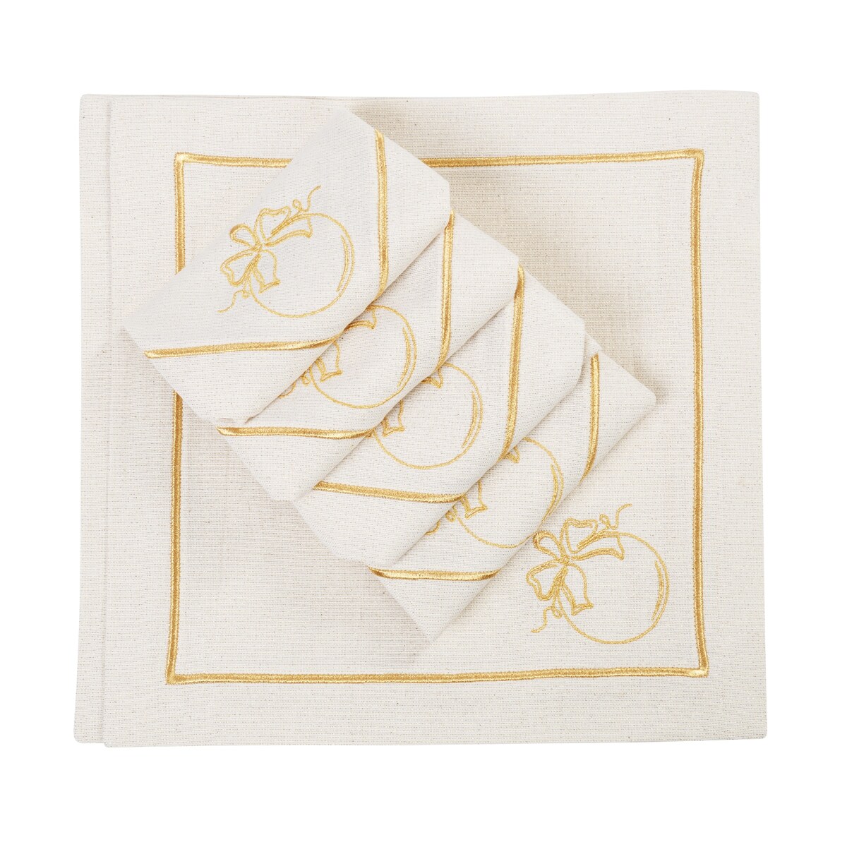 Serwetki Christmas Bauble Goldenline - 6 sztuk