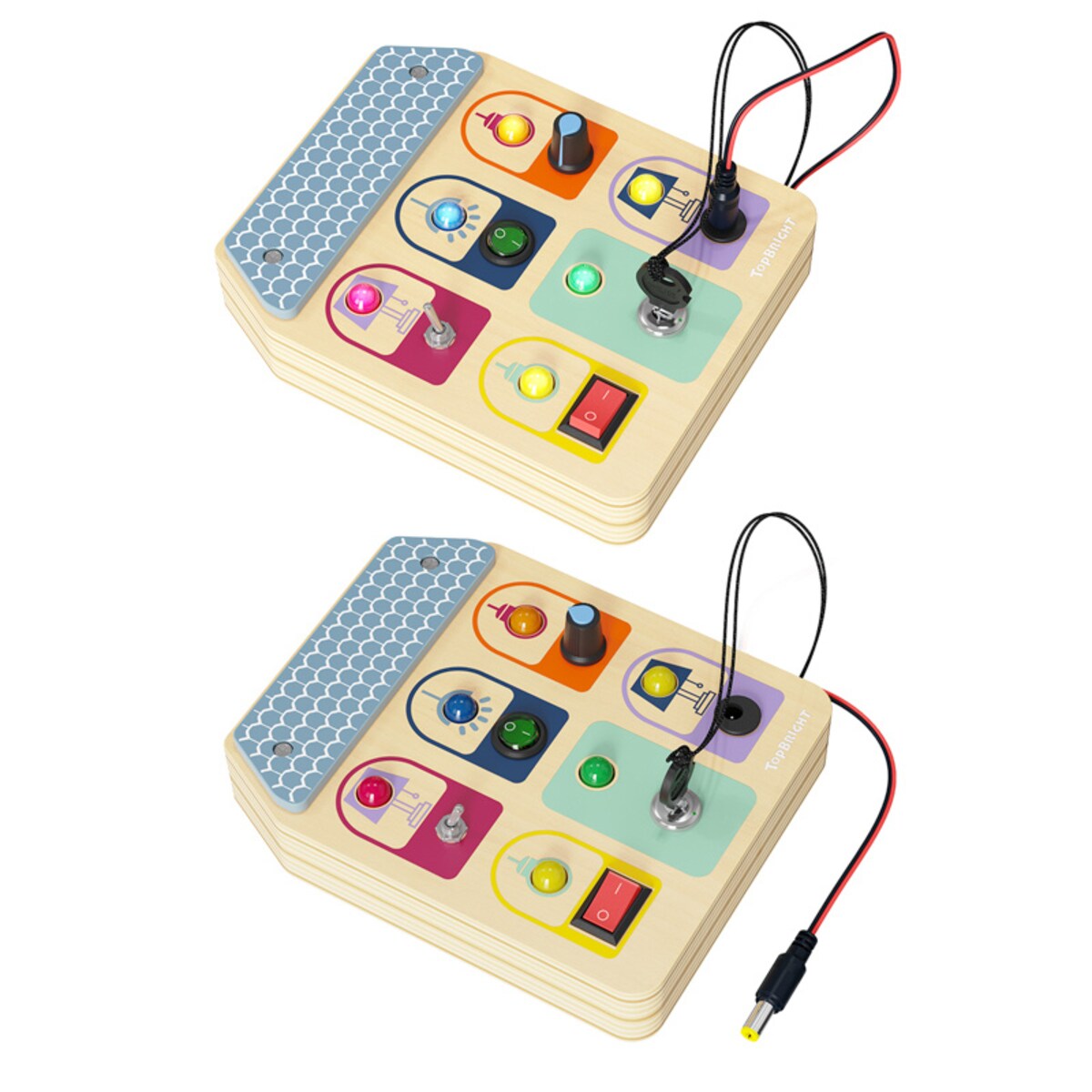 Tablica manipulacyjna dla dzieci z przełącznikami i światełkami LED 36 mies.+ Top Bright
