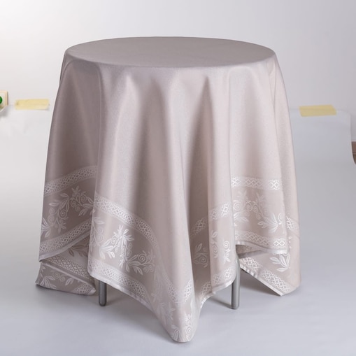 Obrus dekoracyjny 160x160 cm plamoodporny szary